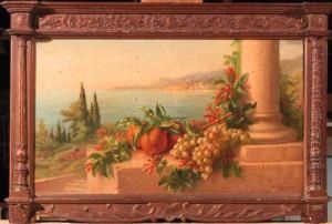 Honeysuckle And Oranges On An Italian Lake Side