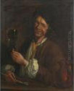 Portrait Of A Man, Holding A Roemer