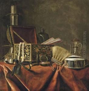 A Silver Candlestick by Pieter Gerritsz. van Roestraten
