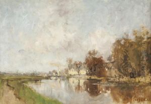 Fluslandschaft by Fredericus Jacobus Van Rossum Du Chattel