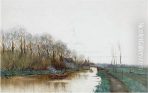 Early Morning by Fredericus Jacobus Van Rossum Du Chattel