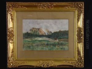 Landschaft Mit Bergmassiv U. -gehoft by Fredericus Jacobus Van Rossum Du Chattel