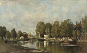 Vreeland Along The River Vecht, With The Voorstraat And The Van Leer Bridge