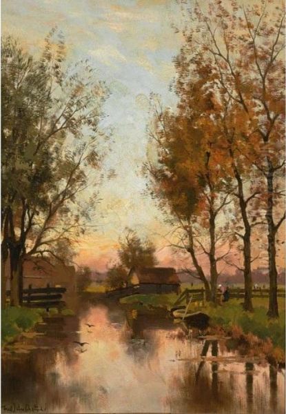 A Figure Near A Waterway - view 1