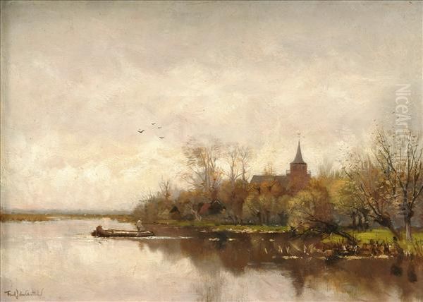 Fredericus Jacobus Van Rossum Du Chattel River Landscape With Church - view 1