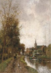 Houses Along A River