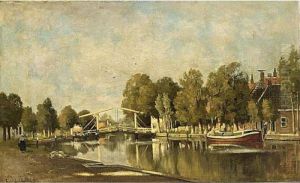 View Of A Waterway With Drawbridge
