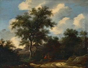 Waldlandschaft Mit Rastenden Landleuten by Jacob Salomonsz. Ruysdael