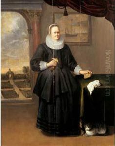 Portrait De Jeune Femme Dans Un Interieur by Dirck Verhaert