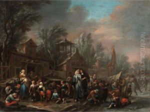 Winter Landscape by Bernardus Van Schendel