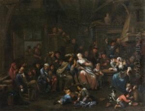 Wirtshausszene by Bernardus Van Schendel