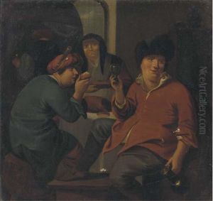Boors Making Merry And Drinking In An Interior