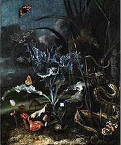 Stilleben by Otto Marseus Snuff. Van Schrieck