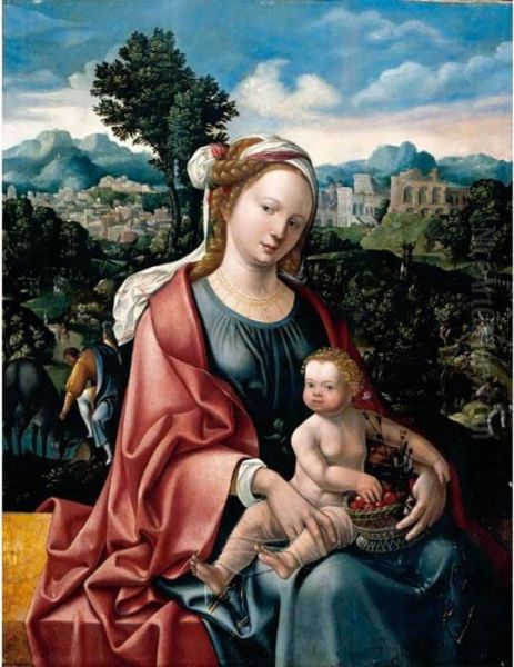 The Rest On The Flight Into Egypt by Jan Van Scorel