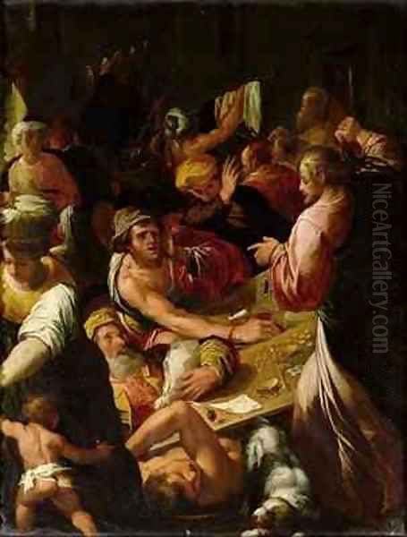 Jesus Chasing the Merchants out of the Temple - view 1