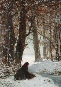 Takkenraapster In Het Bos by Henri van Seben