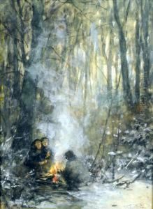 Feu De Bois En Foret