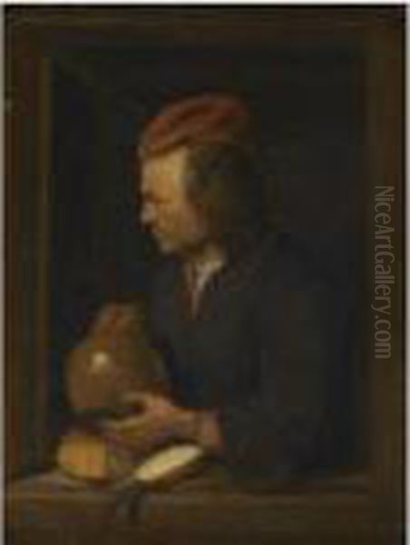Study Of A Man Holding A Pitcher - view 1