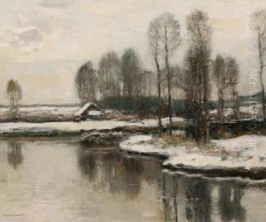 Winter Landscape by Louis Willem Van Soest