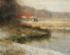 Landschap Met Hoeve Aan Het Water by Louis Willem Van Soest