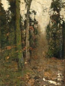 View Of A Forest by Louis Willem Van Soest