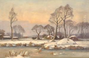 Winter Landscape by Louis Willem Van Soest