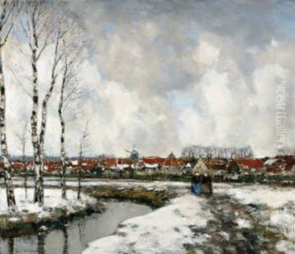 Hollands Dorpsgezicht In De Winter - view 1