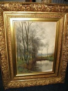 River In Autumn by Louis Willem Van Soest