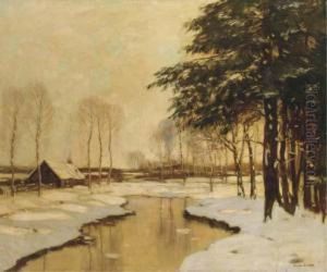 An Atmospheric Winters Day by Louis Willem Van Soest