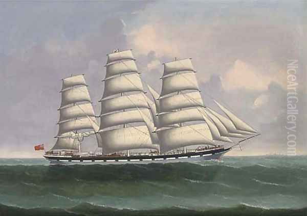 The coolie ship Avon under full sail - view 1