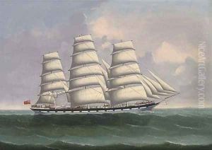 The coolie ship Avon under full sail by Lai Fong