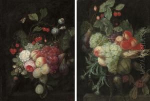 Roses, Grapes, Peaches, Cherries by Joris Van Son