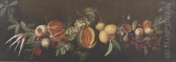 Nature Morte Avec Guirlande De Fruits. - view 1