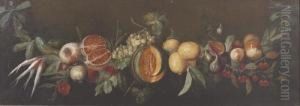 Nature Morte Avec Guirlande De Fruits. by Joris Van Son