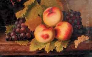 Nature Morte Aux Peches Et Raisins by Cornelis van Spaendonck