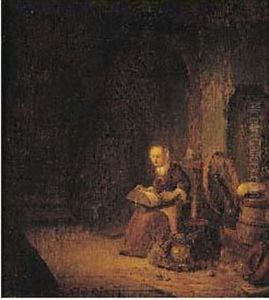 Une Dentelliere Dans Un Interieur by Jacob van Spreeuwen