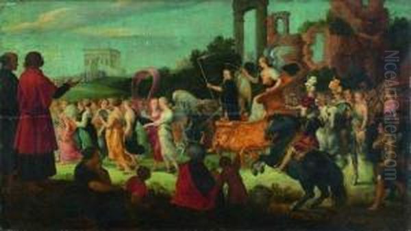 Allegorie De L'entree Triomphale A Anvers De L'archiduc Ferdinand Iii - view 1