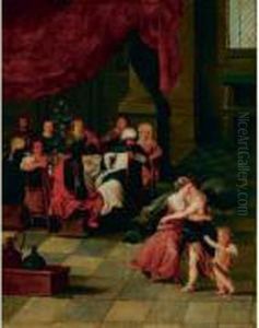 Allegorie De L'amour Sacre Et De L'amour Profane by Adriaan van Stalbemt