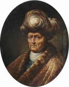 Portrait Of A Man, Small-bust-length, In A Turban And Oriental Costume