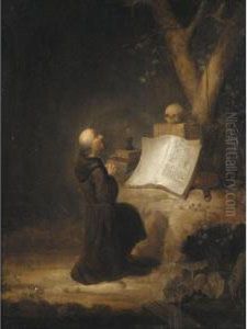 A Hermit In Prayer by An Adriansz Van Staveren