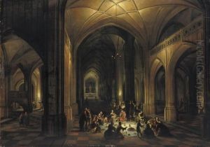 Baal's Priests Consuming The Offerings Of The People In A Temple