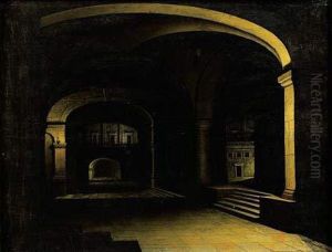 Interieur D'une Galerie D'un Palais Renaissance