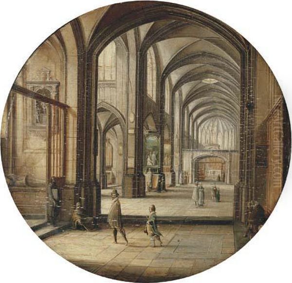 The Interior Of A Cathedral With Gentlemen And Beggars - view 1