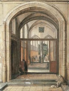 The Entrance To A Church