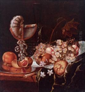 Natura Morta Con Frutti Ed Una Coppa Di Nautilo