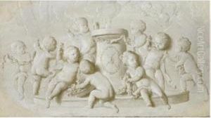 An Allegory Of Love: Putti Decorating An Altar To Love