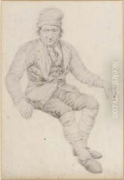 Study Of A Seated Peasant - view 1