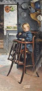 Kindje In Kinderstoel (1905) by Guillaume Van Strydonck