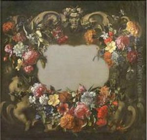 Guirlande De Fleurs Sur Un Bas-relief by Jan Philip van Thielen