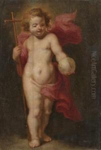 The Infant Christ As Salvator Mundi by Theodor Van Thulden